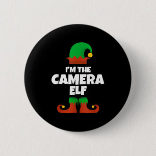Ich bin die Kamera Elf Familie Pajama Weihnachtsma Button