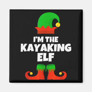 Ich bin die Kayaking-Elfen-Familien-Pyjama-Weihnac Magnet