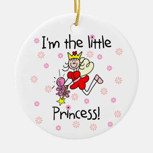 Ich bin die kleine Prinzessin Keramikornament (Vorne)