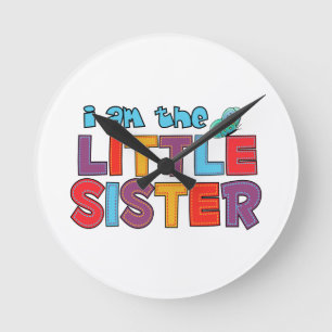 Ich bin die kleine Schwester Butterfly Runde Wanduhr