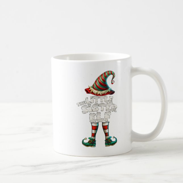 Ich bin die kleine Schwester Elf Familie Matching  Kaffeetasse (Rechts)