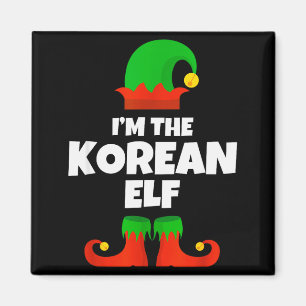 Ich bin die koreanische Elf-Familie-Pyjama-Weihnac Magnet