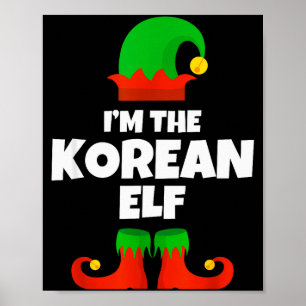 Ich bin die koreanische Elf-Familie-Pyjama-Weihnac Poster