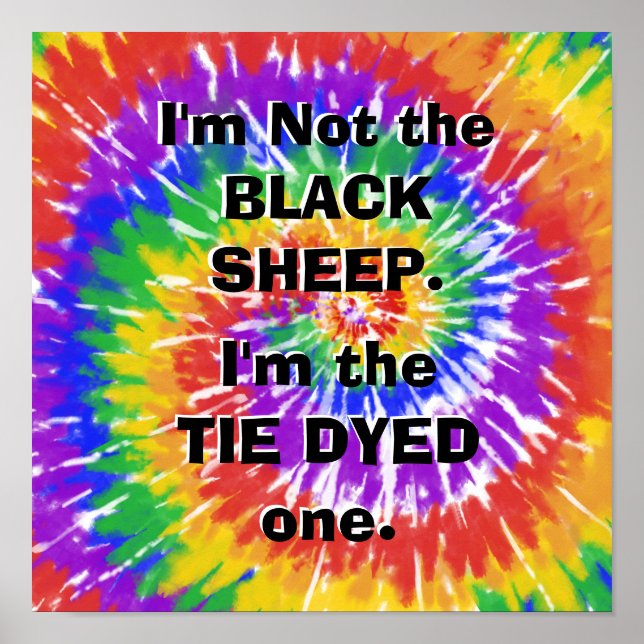 Ich bin die Krawatte Dyed Sheep, Snarky Spaß, Hipp Poster (Vorne)