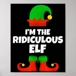 Ich bin die lächerliche Elf-Familien-Pyjama-Weihna Poster