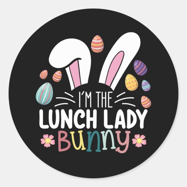 Ich bin die "Lady Bunny Oaster Matching" Runder Aufkleber (Vorderseite)