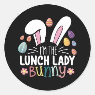 Ich bin die "Lady Bunny Oaster Matching" Runder Aufkleber