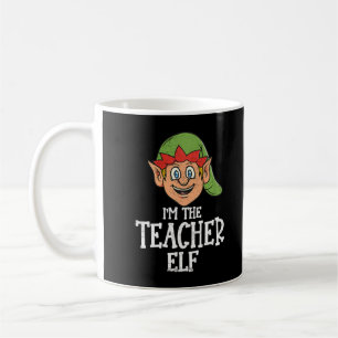 Ich bin die Lehrerin Elf Familie, die Weihnachten  Kaffeetasse