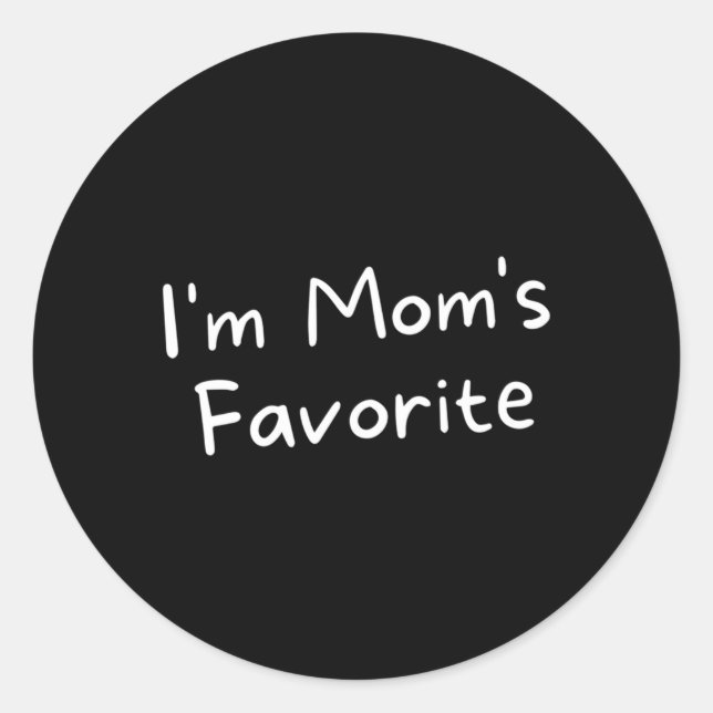 Ich bin die Lieblingsgeschichte der Mama Runder Aufkleber (Vorderseite)