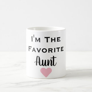 Ich bin die Lieblingstante Black u. rosa Tasse