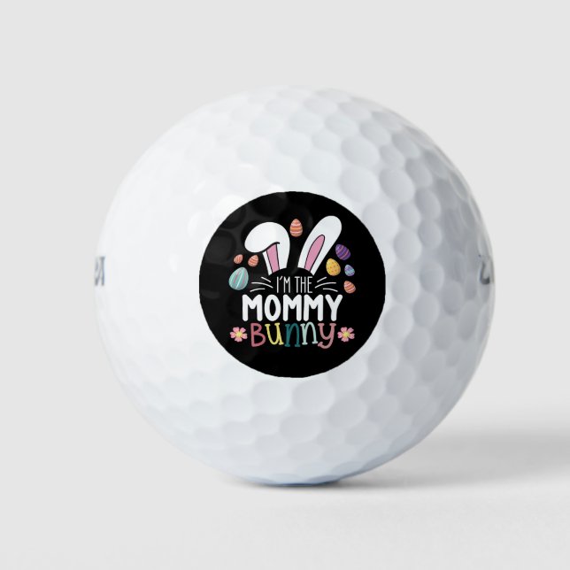 Ich bin die Mama Mama Bunny Oaster Familie Matchin Golfball (Vorderseite)