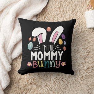 Ich bin die Mama Mom Hase Ostern Familie passend Kissen