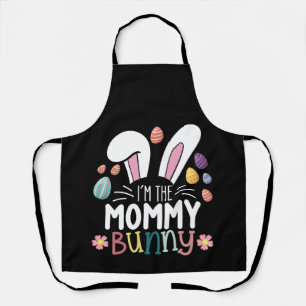 Ich bin die Mama Mom Hase Ostern Familie passend Schürze