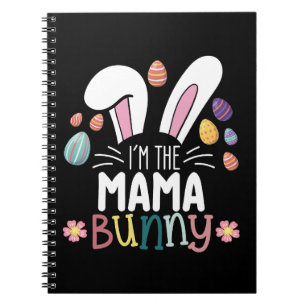 Ich bin die Mama-Mutter-Häschen Ostern Familie pas Notizblock