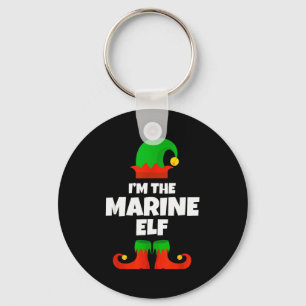 Ich bin die marine Elfen-Familien-Pyjama-Weihnacht Schlüsselanhänger