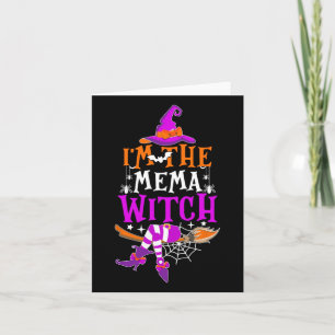 Ich bin die Mema Witch Fun Halloween Familie Match Karte