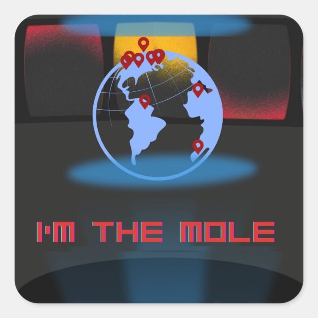 Ich bin die Mole Quadratischer Aufkleber (Vorderseite)