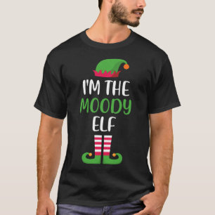 Ich bin die Moody Elf Weihnachts Matching Familie T-Shirt
