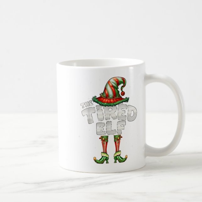 Ich bin die müde Elf Familie Matching Group Weihna Kaffeetasse (Rechts)