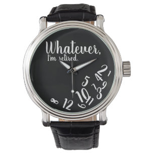 Ich bin die müde, flinke Ruhestandszeit Simple Bl Armbanduhr