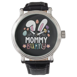 Ich bin die Mummy Mom Hase Ostern Familie passend Armbanduhr