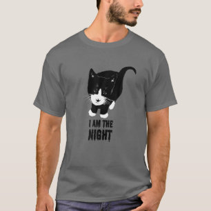 Ich bin die Nacht für Tuxedo Kitten und Cat Liebha T-Shirt