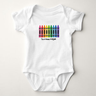 Ich bin die neue Crayon Baby-Matching Familie Baby Strampler