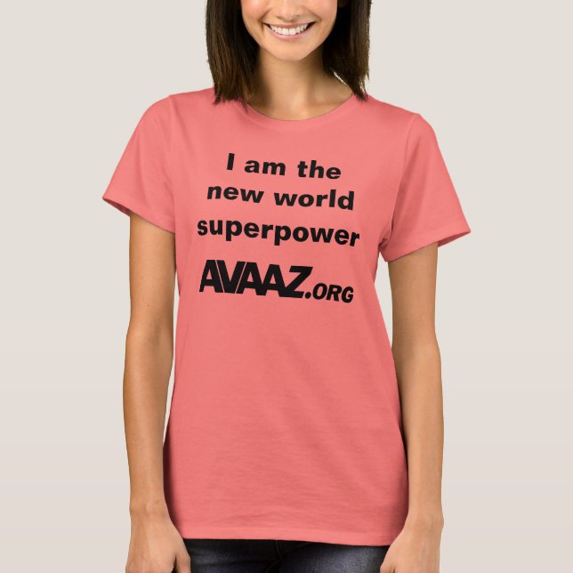Ich bin die neue Supermacht der Welt (schwarz) T-Shirt (Vorderseite)