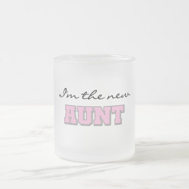Ich bin die New Tante Tshirts und Geschenke Mattglastasse (Mittel)