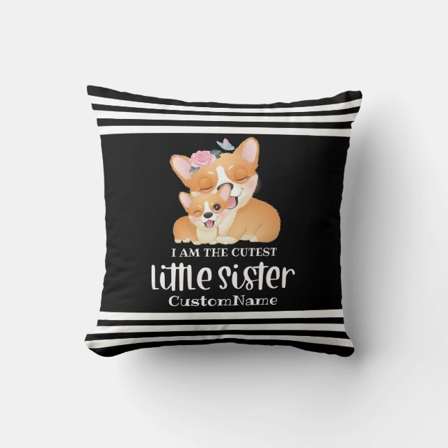 Ich bin die Niedliche kleine Schwester Niedlich Co Kissen (Vorderseite)