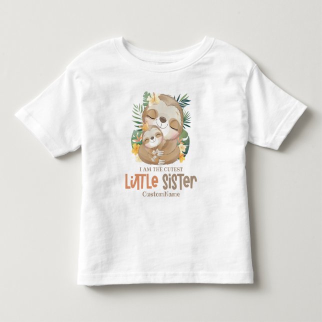 Ich bin die Niedlichste kleine Schwester Niedliche Kleinkind T-shirt (Vorderseite)