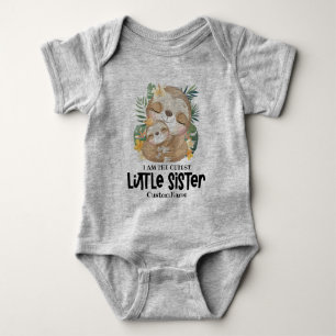 Ich bin die Niedlichste Kleine Schwester Süße Faul Baby Strampler