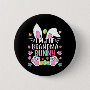 Ich bin die Oma Bunny Niedlich Osterkaninchen Ohre Button