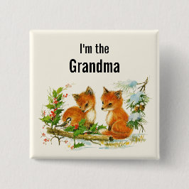 Ich bin die Oma Niedlichen Vintagen Füchse Button