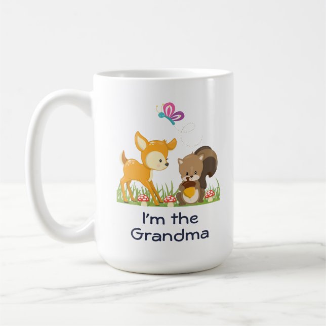 Ich bin die Oma Niedlichen Waldtiere Kaffeetasse (Links)