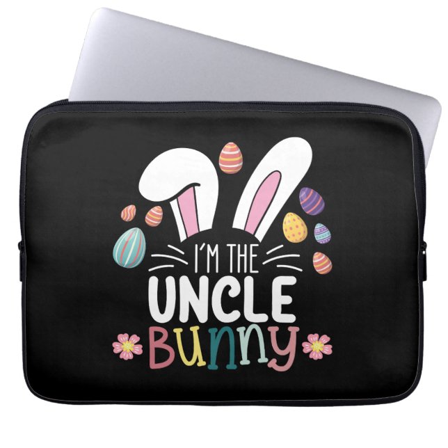 Ich bin die Onkel-Bunny-Osterfamilie, die passt Laptopschutzhülle (Vorderseite)