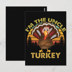 Ich bin die Onkel Türkei Familie Matching Erntedan Postkarte