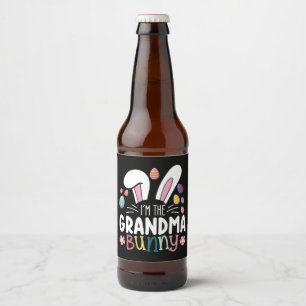 Ich bin die Osterfamilie der Großmutter Bierflaschenetikett