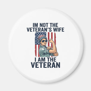 Ich bin die patriotische Veteran Frau Veteran Desi Magnet