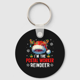 Ich bin die Postarbeiterin Rentier Xmas Santa Rent Schlüsselanhänger