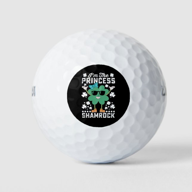 Ich bin die Prinzessin Kleeblatt St Patrick's Day  Golfball (Vorderseite)