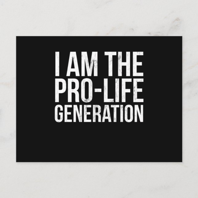 Ich bin die Pro Life Generation Print Pro Life Stu Postkarte (Vorderseite)