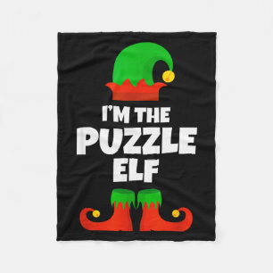 Ich bin die Puzzle-Elf-Familien-Pyjama-Weihnachten Fleecedecke