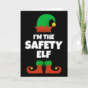 Ich bin die Safety Elf Familien-Pyjama Weihnachten Karte