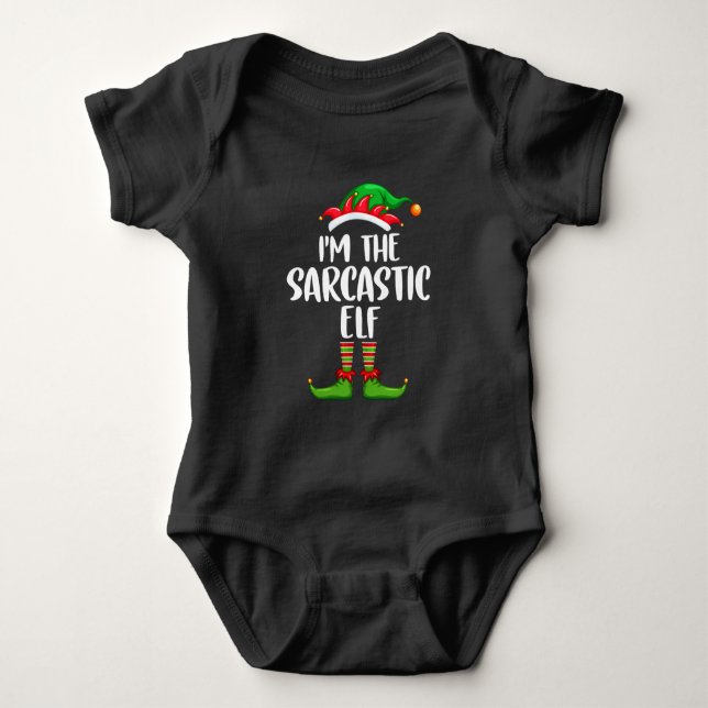 Ich bin die Sarcastic Elf Shirt Matching Family Gr (Vorderseite)
