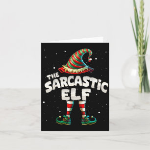 Ich bin die sarkastische Elf-Familie passende Grup Karte