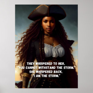 Ich bin die schwarze Frau des Sturms Kunst Poster