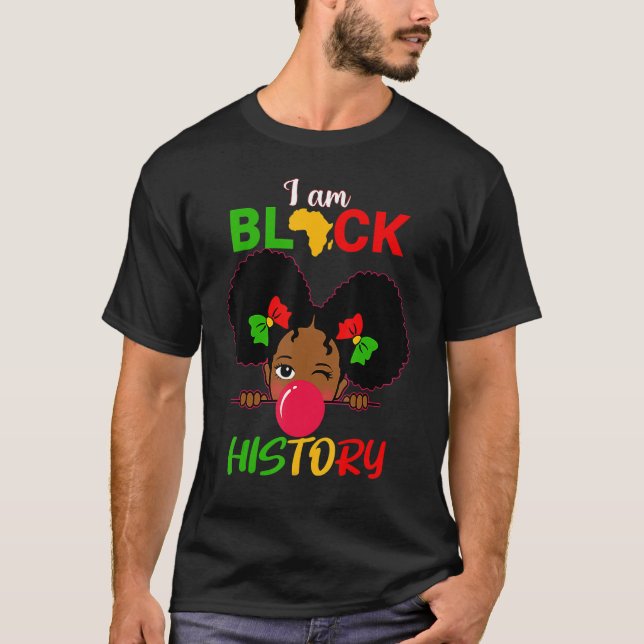 Ich bin die schwarze Geschichtsfrau kleine Melanin T-Shirt (Vorderseite)