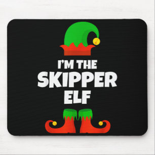 Ich bin die Skipper-Elfen-Familien-Pyjama-Weihnach Mousepad