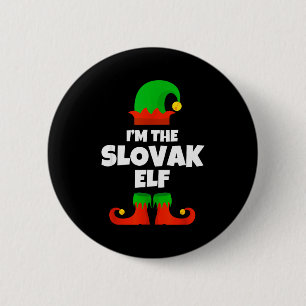Ich bin die slowakische Elf-Familie-Pyjama-Weihnac Button